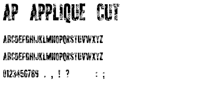 AP Applique Cut  font